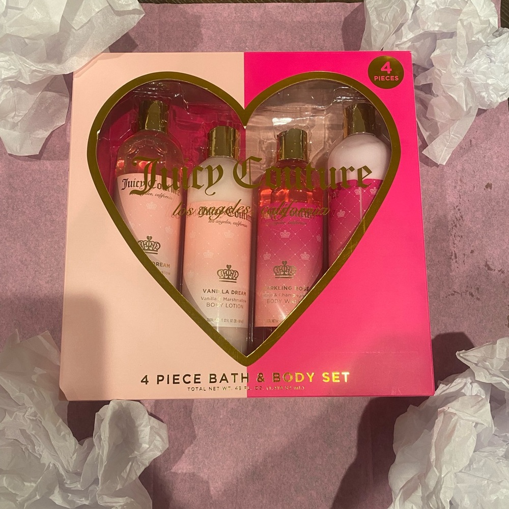 NWT Juicy Couture 4 Piece Bath and Body Set